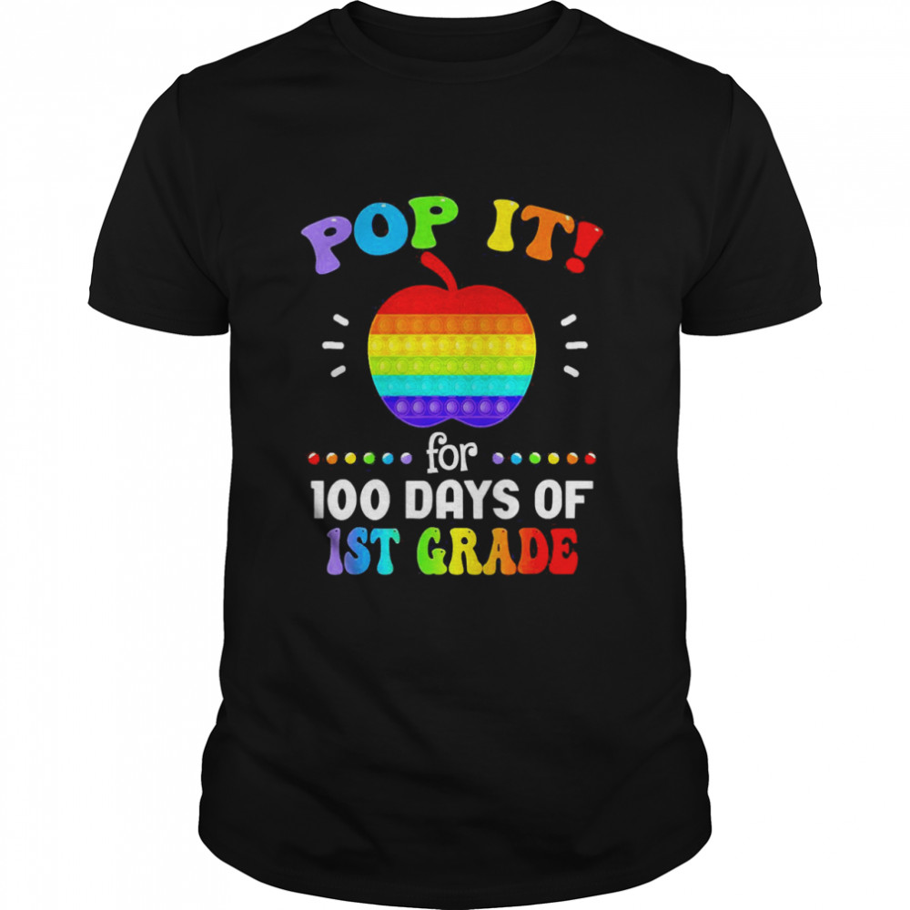 Fidget Pop It 100 Days Of 1st Grade Students Shirt