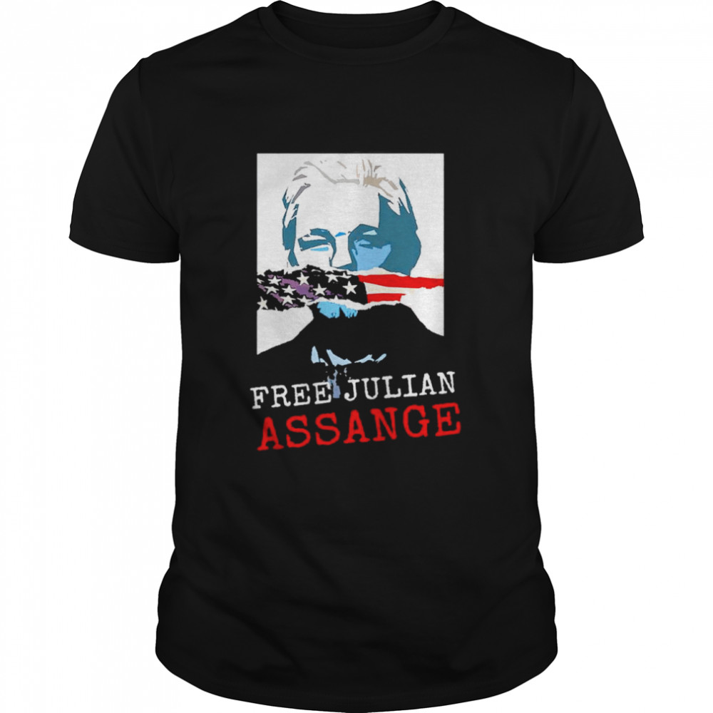 Free Julian Assange draw shirt