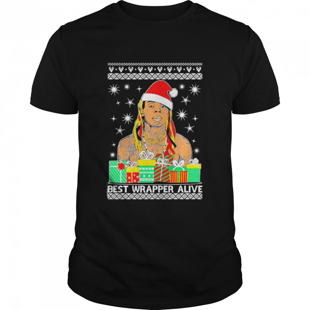 Santa Lil Wayne Best Wrapper Alive Ugly Christmas shirt