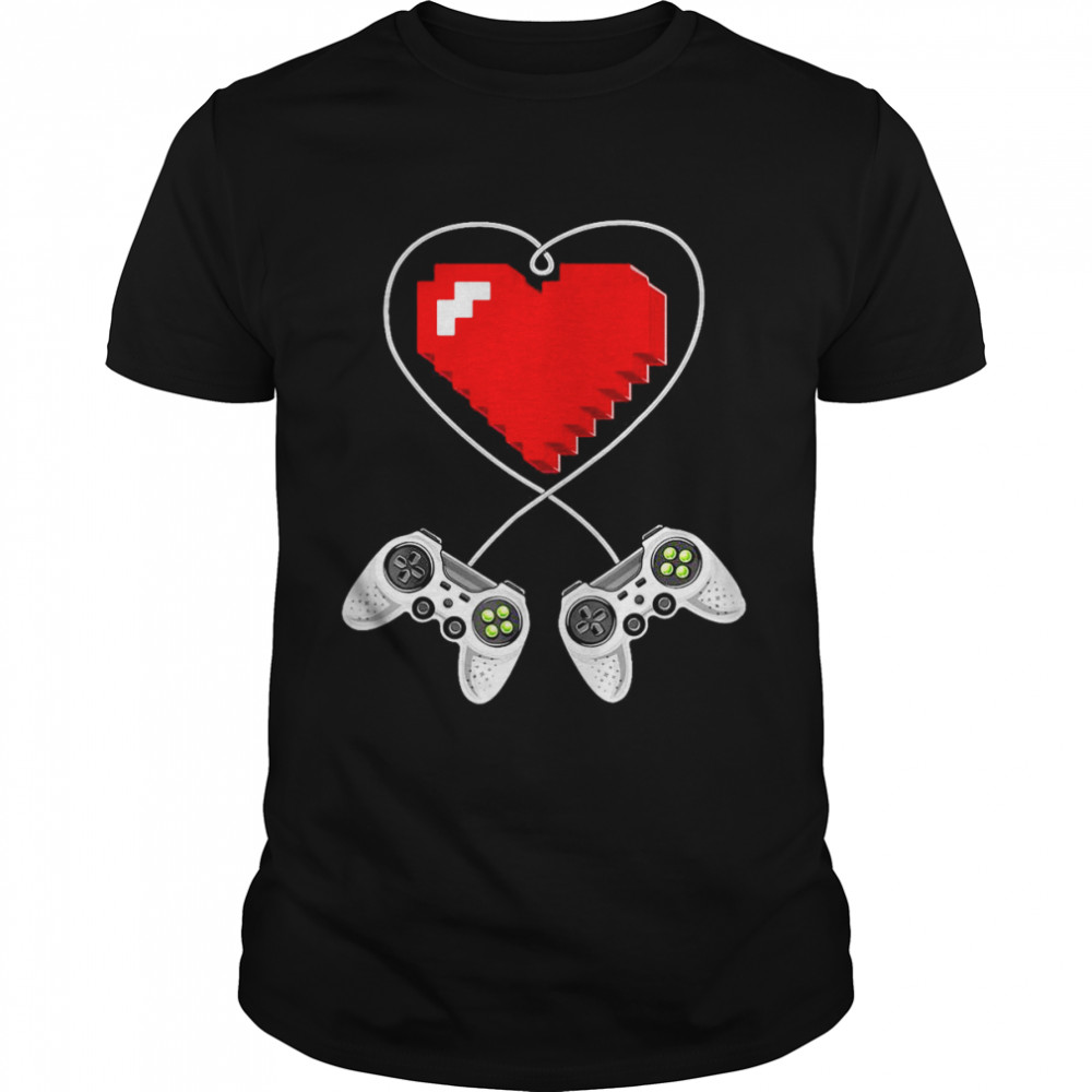 Valentine’s Day Video Game Controller Heart Gamer Shirt