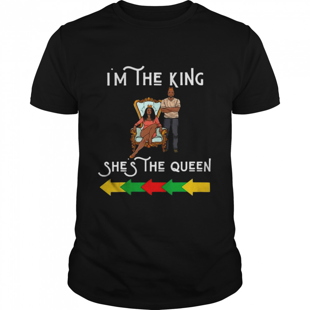 Black King Queen Husband Wife Boyfriend Girlfriend Matching Shirt