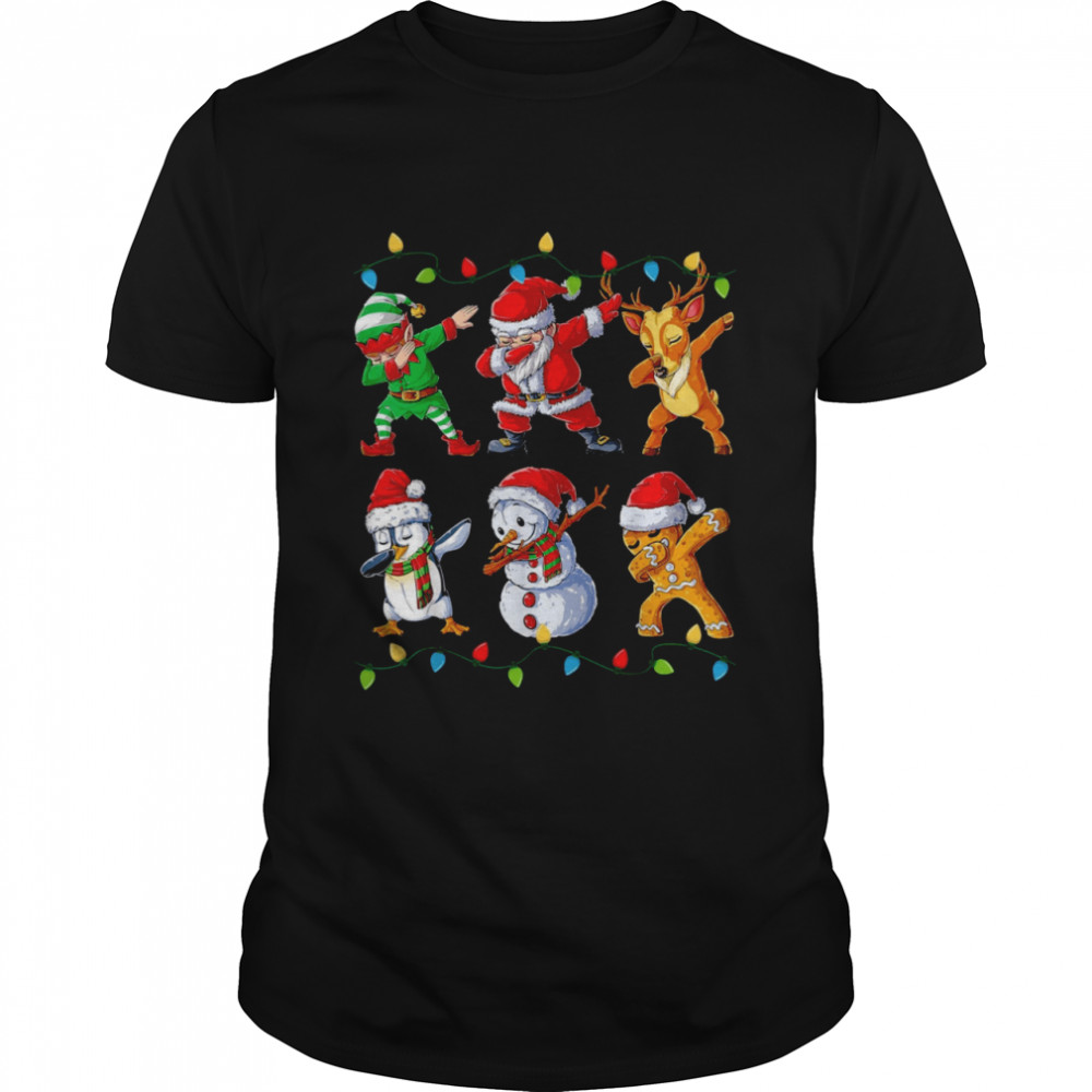 Dabbing Santa Elf Friends Christmas Boys Men Funny Xmas Dab shirt