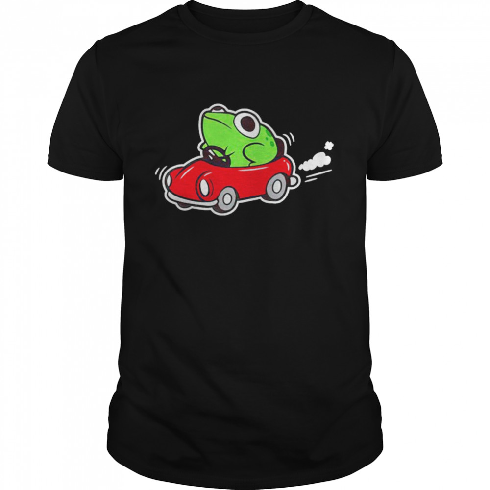 Frog riding in a car shirt