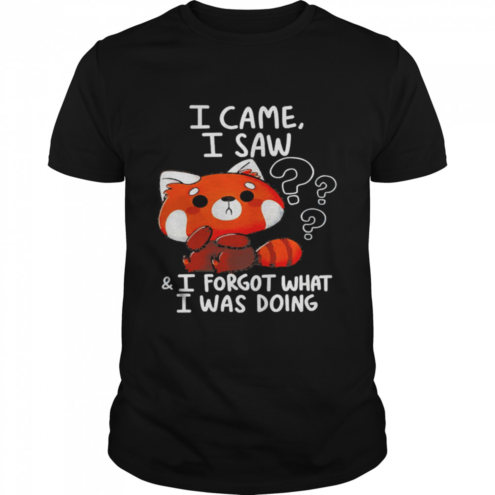 I Came I Saw I Forgot What I Was Doing Raccoon Shirt