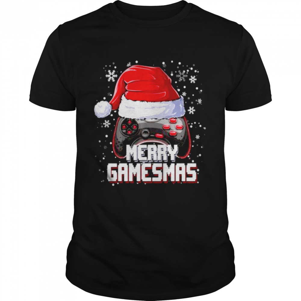 Merry Gamesmas Christmas Gaming Video Gamer Boys Shirt