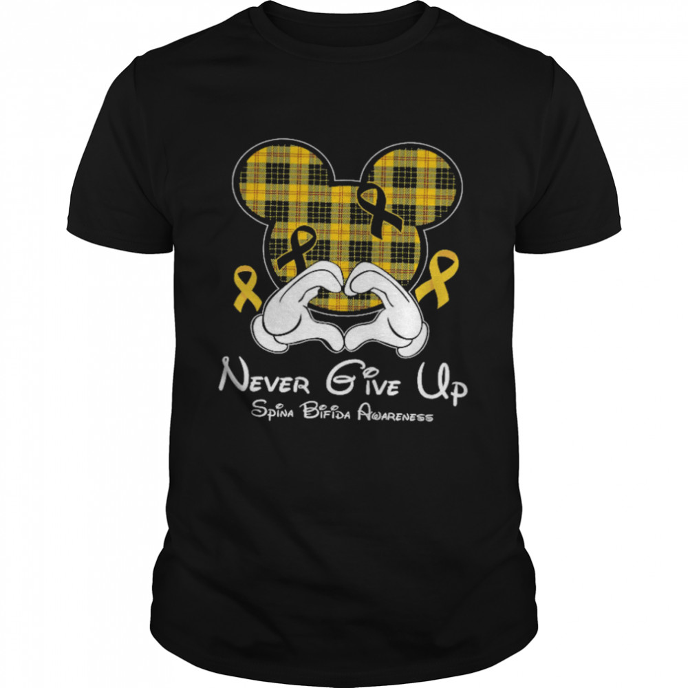 Mickey Mouse Give Up Spina Bifida Awareness Shirt