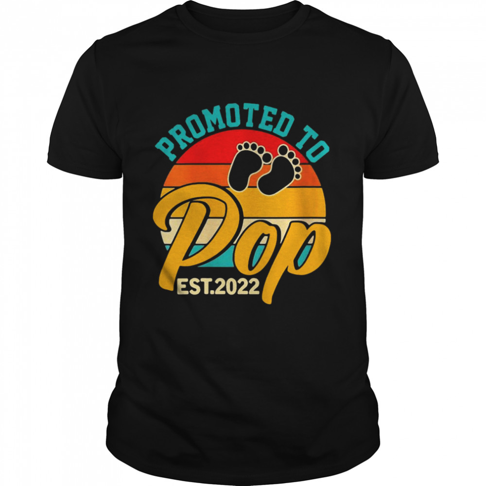 Promoted To Pop Est 2022 Fathers Day New Grandpa Vintage Shirt