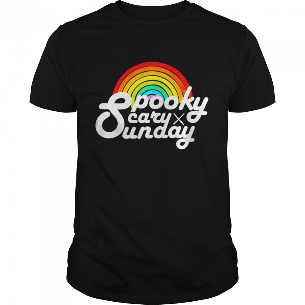 Rainbow spooky scary sunday shirt