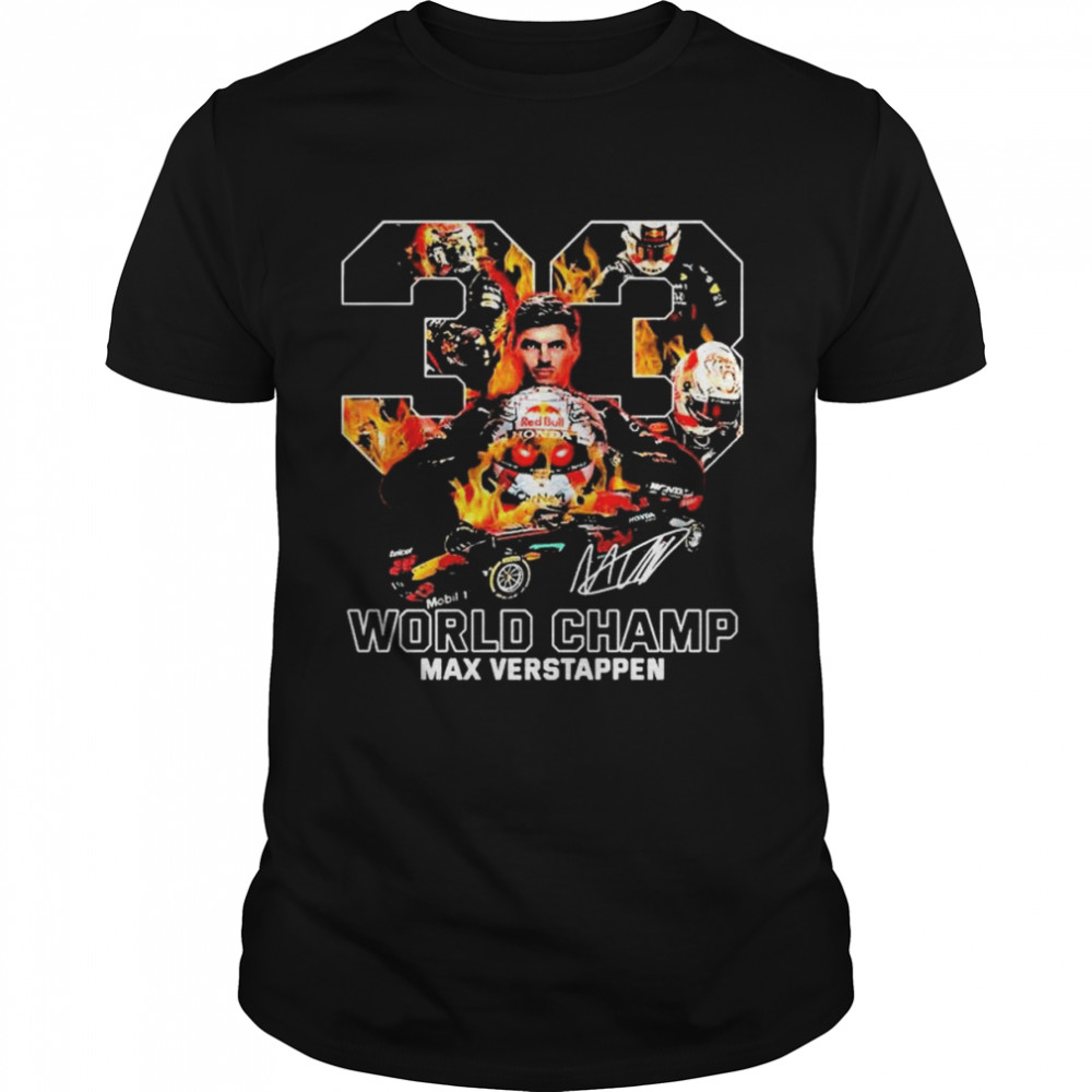 33 World Champion Max Verstappen Signature Shirt