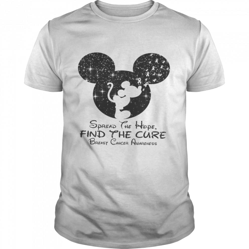 Mickey Spread The Hope Find The Cure Breast Cancer Awareness Shirt