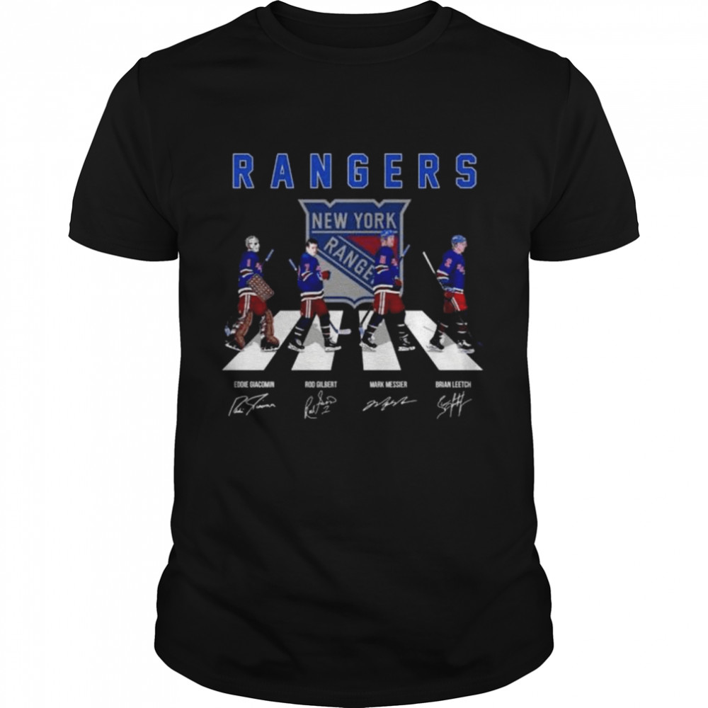 New York Rangers Abbey Road signatures shirt