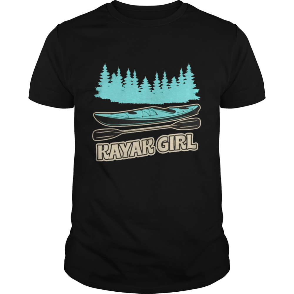 Kayak Girl Cute River Lake shirt Classic Men's T-shirt