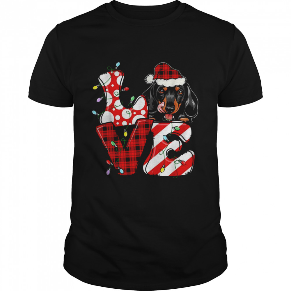 Red Plaid Dachshund Christmas Pajamas Family Dog Shirt