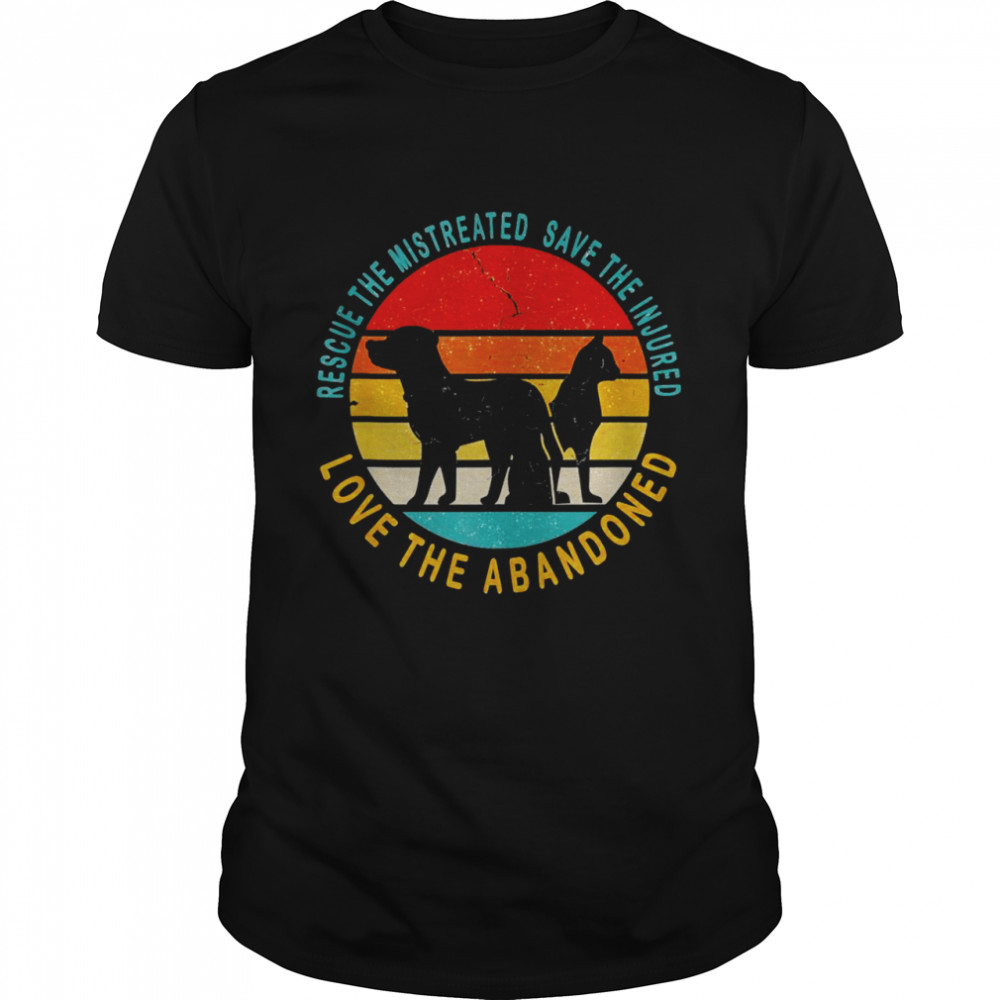 Rescue Save Love Animal Rescue vintage Design Shirt