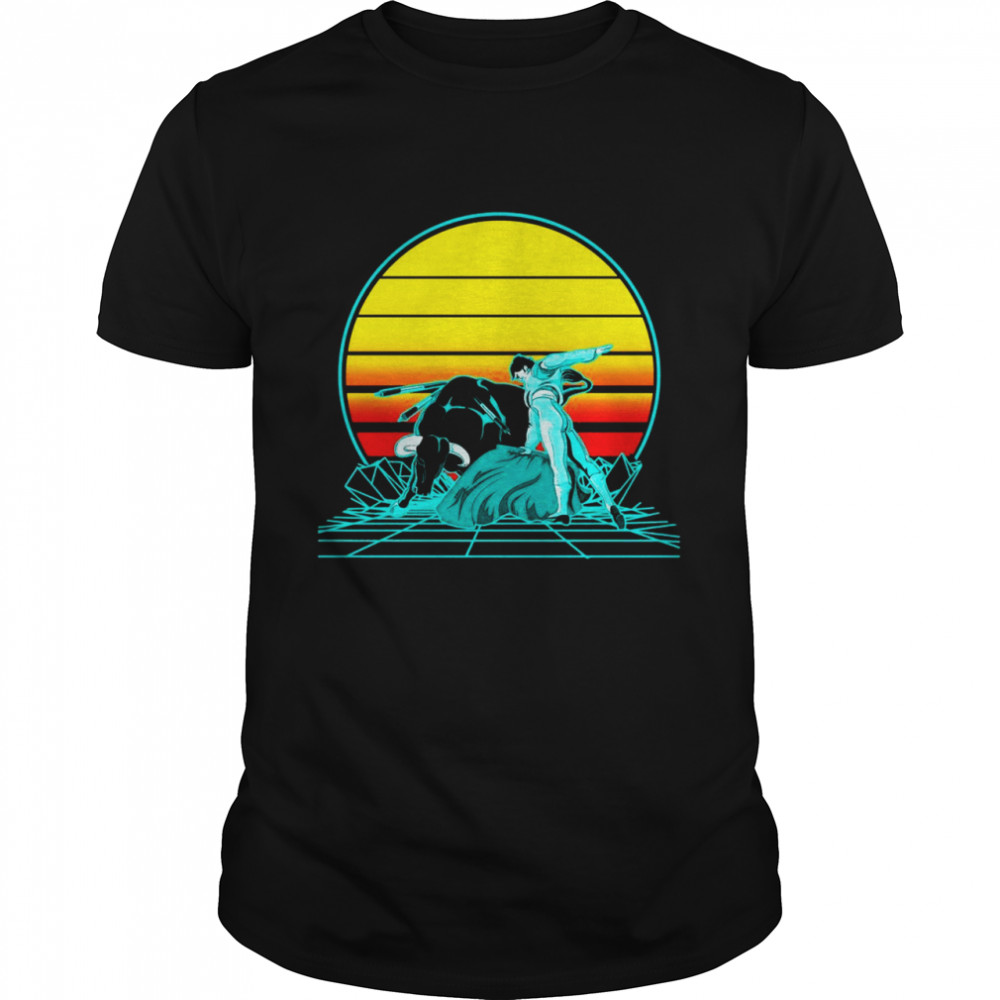 Retro Vintage Sunset Bullfighting Shirt