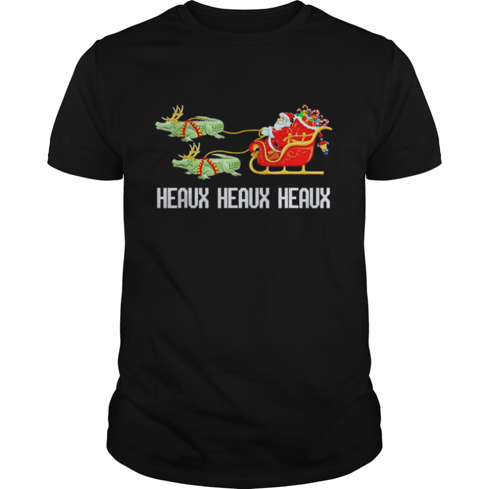 Santa Alligator Reindeer Heaux Heaux Heaux Christmas shirt