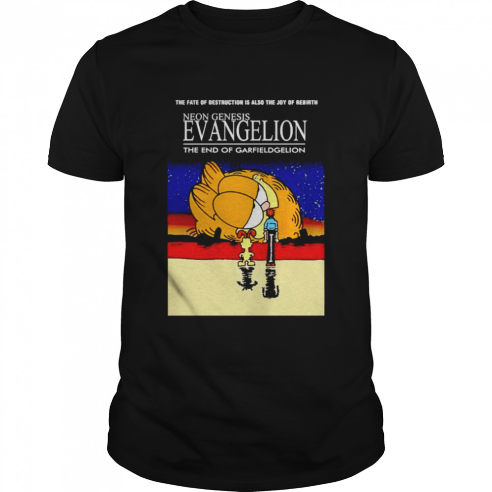 Top garfield neon genesis evangelion the end of garfieldgelion shirt