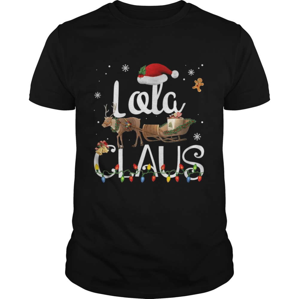 Lola Claus Grandma Santa Pajamas Christmas Grandma Shirt