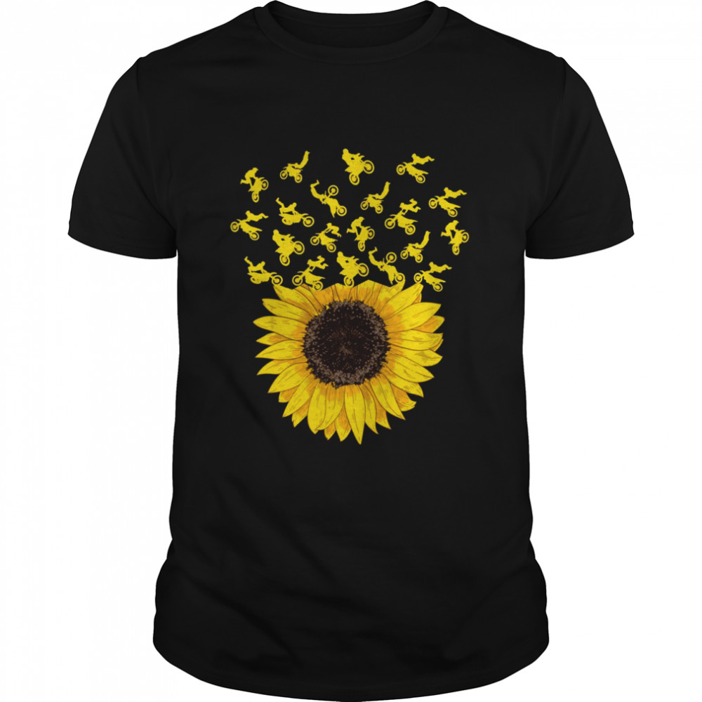 Motocross Sunflower for Biker and Dirt Bike Shirt