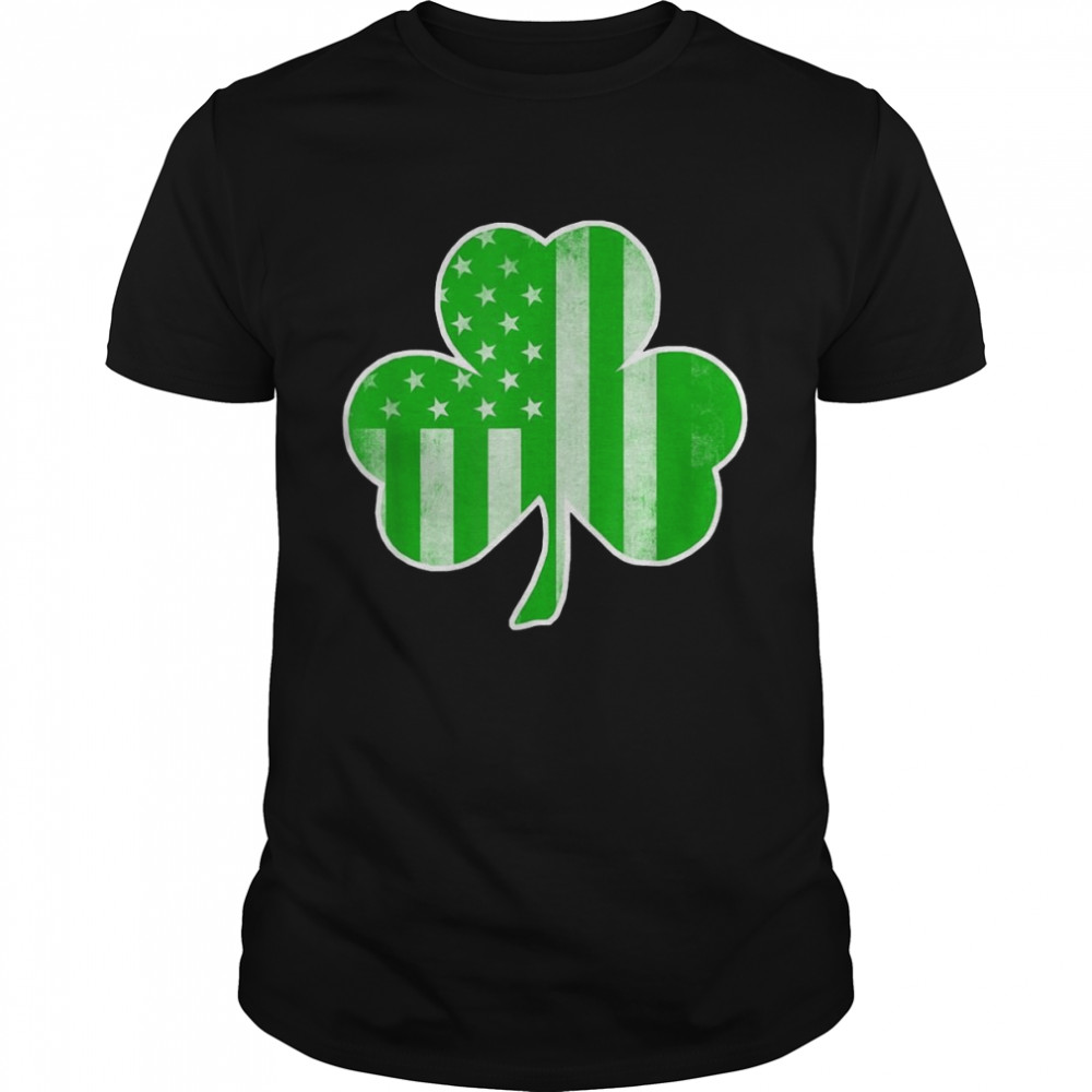 US Irish Flag Shamrock GreenClover Boy Girl Shirt