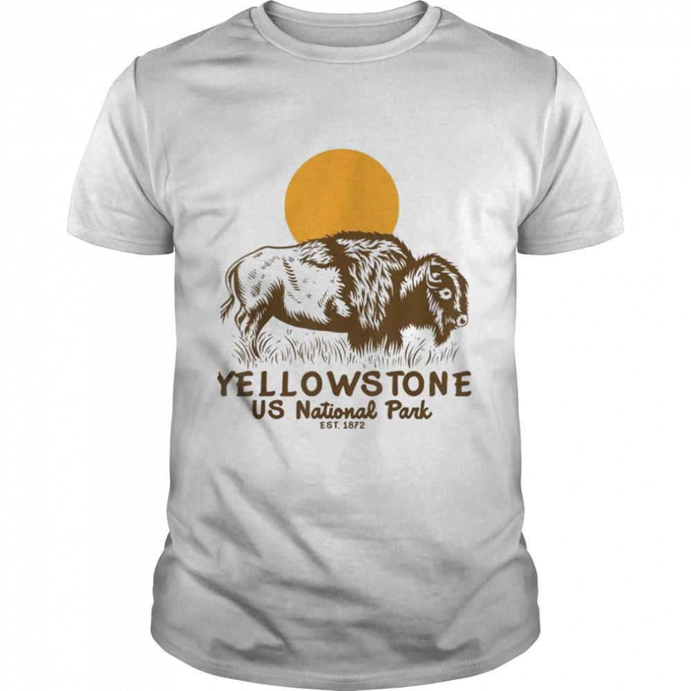 Yellowstone US National Park Bison Buffalo Souvenir T-Shirt