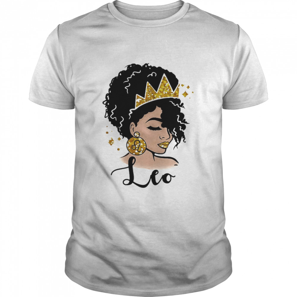 Afro Girl Zodiac Astrology Signs Leo Shirt