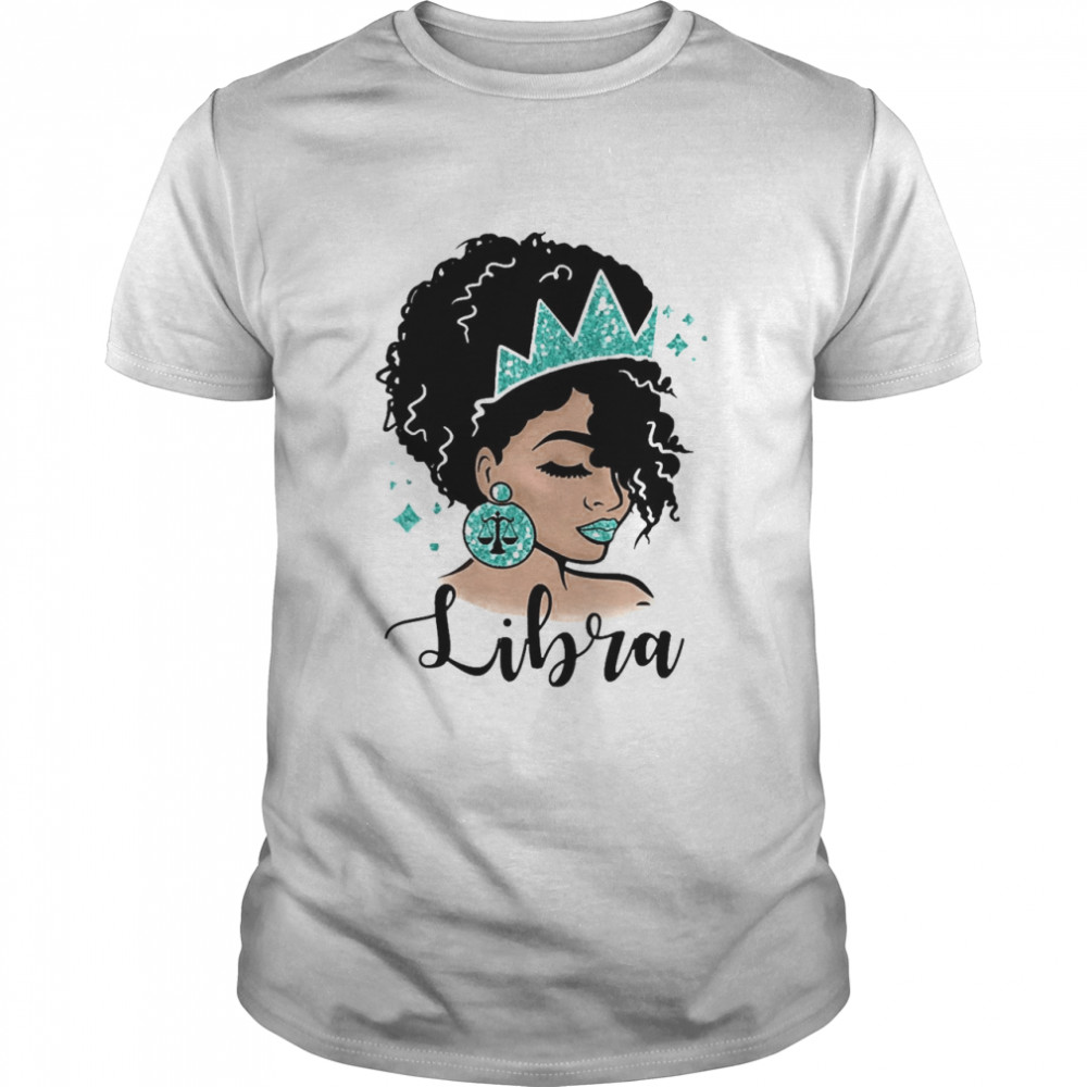 Afro Girl Zodiac Astrology Signs Libra  Classic Men's T-shirt