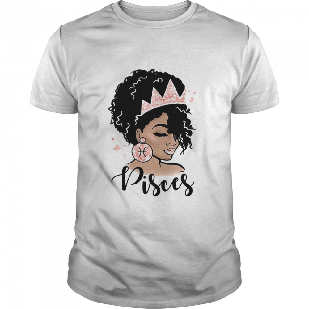 Afro Girl Zodiac Astrology Signs Pisces Shirt