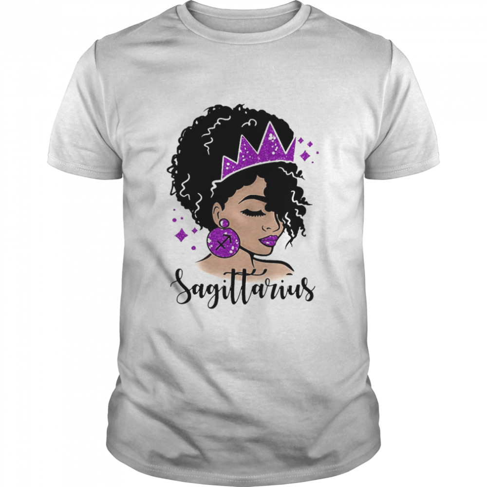 Afro Girl Zodiac Astrology Signs Sagittarius Shirt