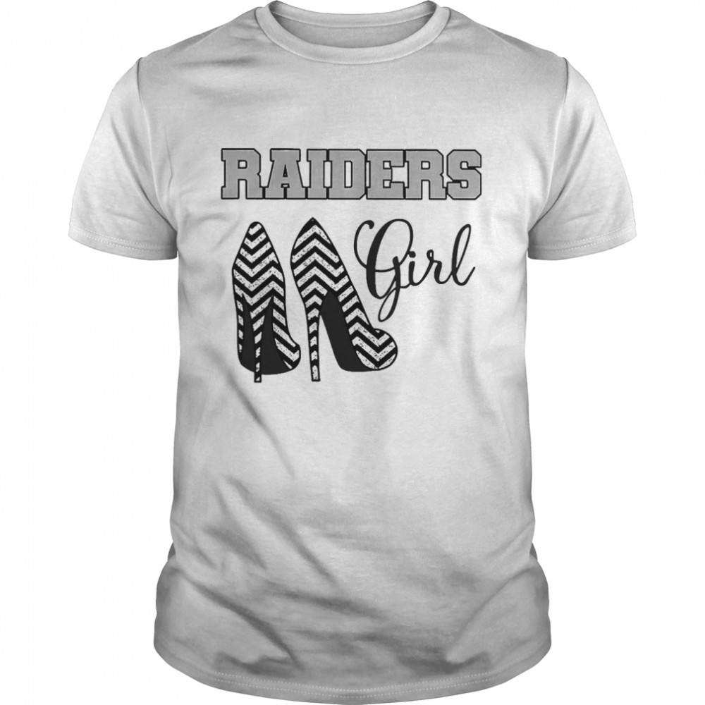 Football Cheer Gear High Heels Raiders Girl Shirt