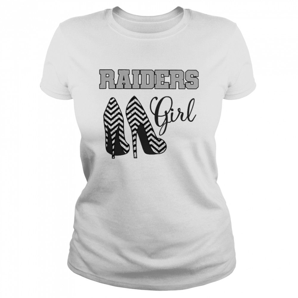 Football Cheer Gear High Heels Raiders Girl  Classic Women's T-shirt