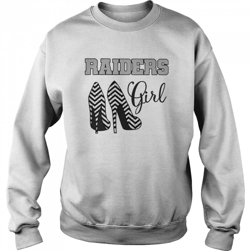 Football Cheer Gear High Heels Raiders Girl  Unisex Sweatshirt