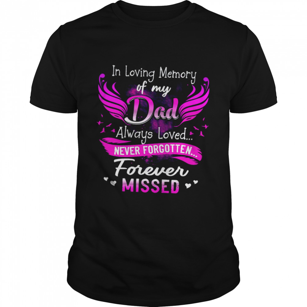 In Loving Memory Of My Dad Always Loved Never Forgotten Forever Missed Shirt