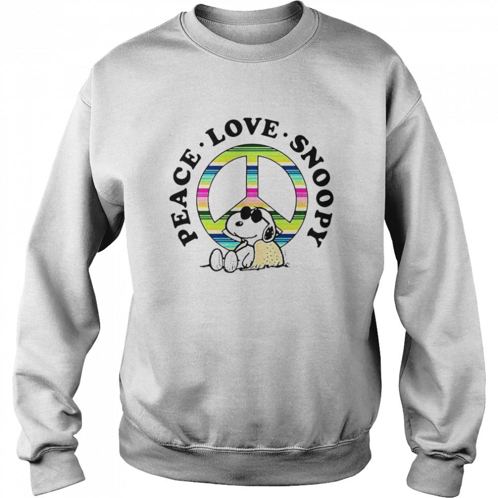 Peanuts Peace Love Snoopy  Unisex Sweatshirt