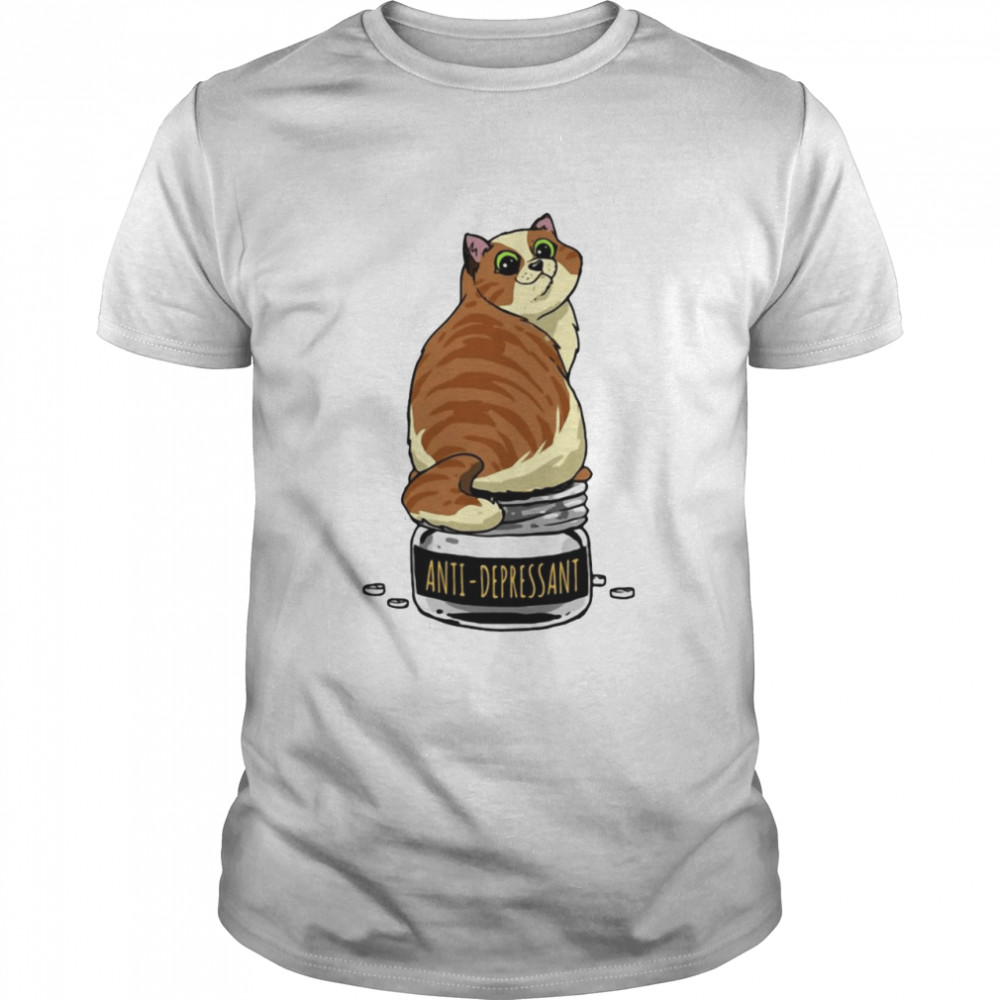 Fur Antidepressant Cat Cute Cat Lover Shirt