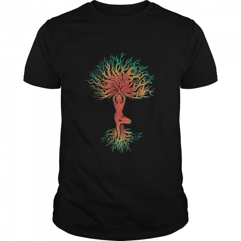 Tree of Life with Woman Yoga Tee Chakra Haka Yoga T-Shirt