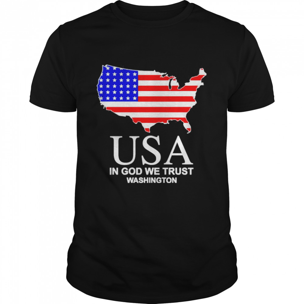 USA in god we trust washington shirt