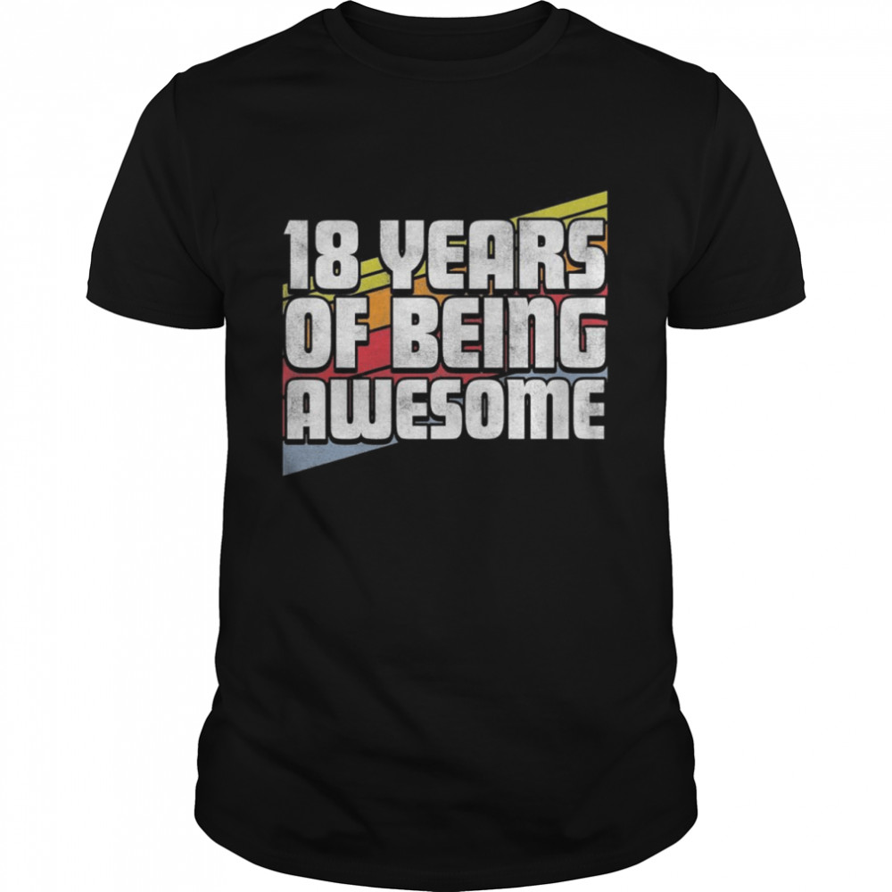 18 Years Of Being Awesome 18th Birthday 2004 Vintage Shirt