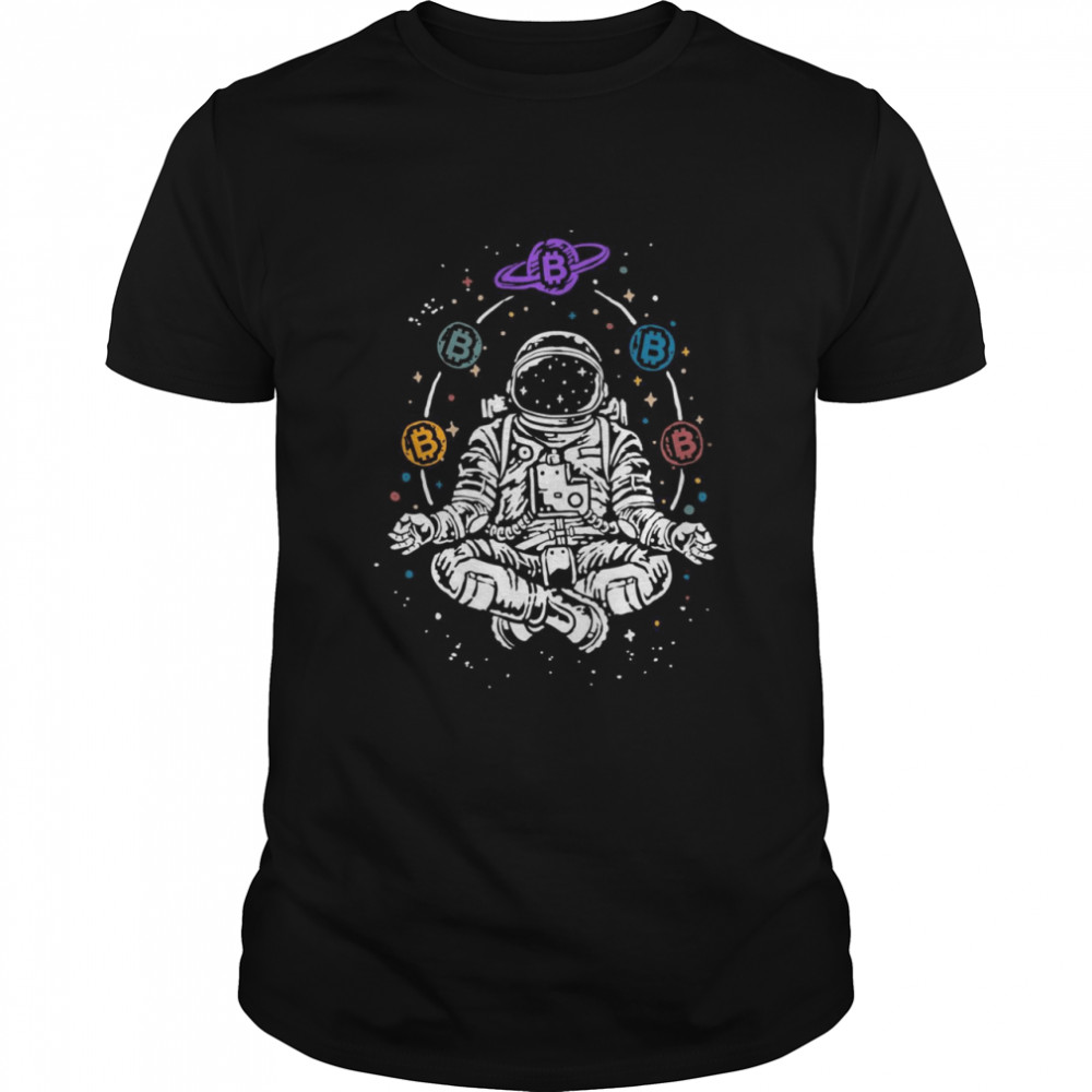 Astronaut Bitcoin Space BTC Cryptocurrency Blockchain Shirt