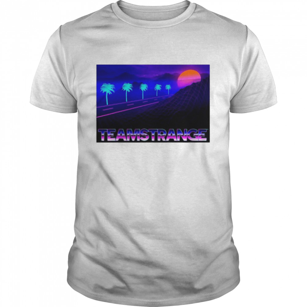 Teamstrange Retro Red Sunset Highway Rocking Style Shirt