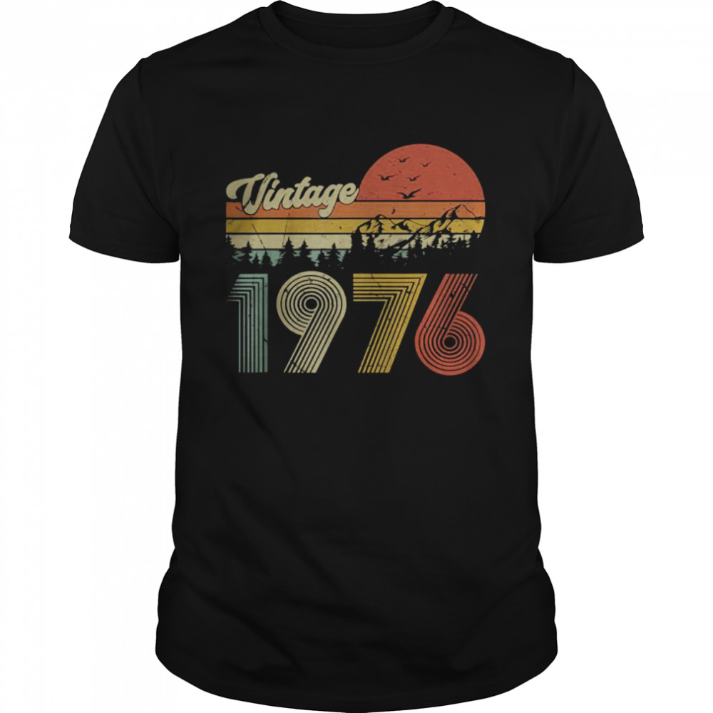 Vintage 1976 Retro 46th Birthday Party T-Shirt