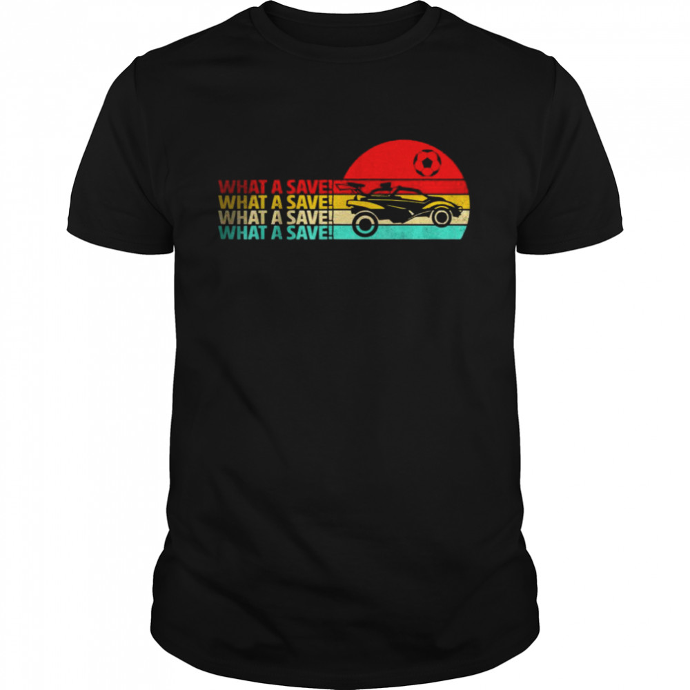 What a save Vintage Retro Rocket Soccer Car T-Shirt