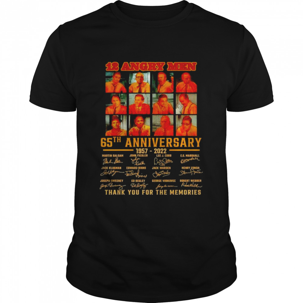 12 Angry Men 65th anniversary 1957 2022 thank you for the memories signatures T-shirt