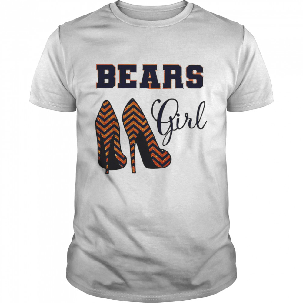 Football Cheer Gear High Heels Bears Girl Shirt