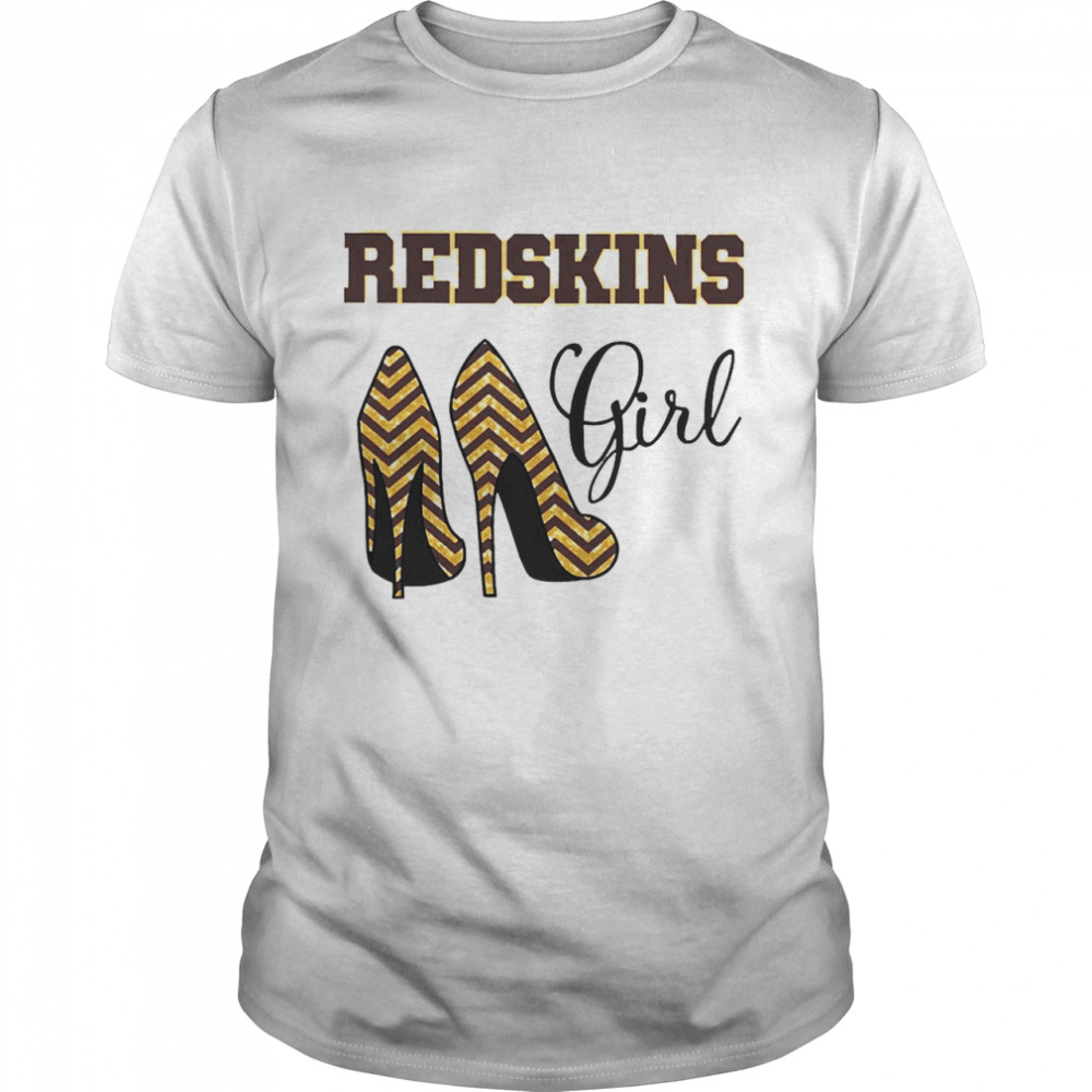 Football Cheer Gear High Heels Redskins Girl Shirt