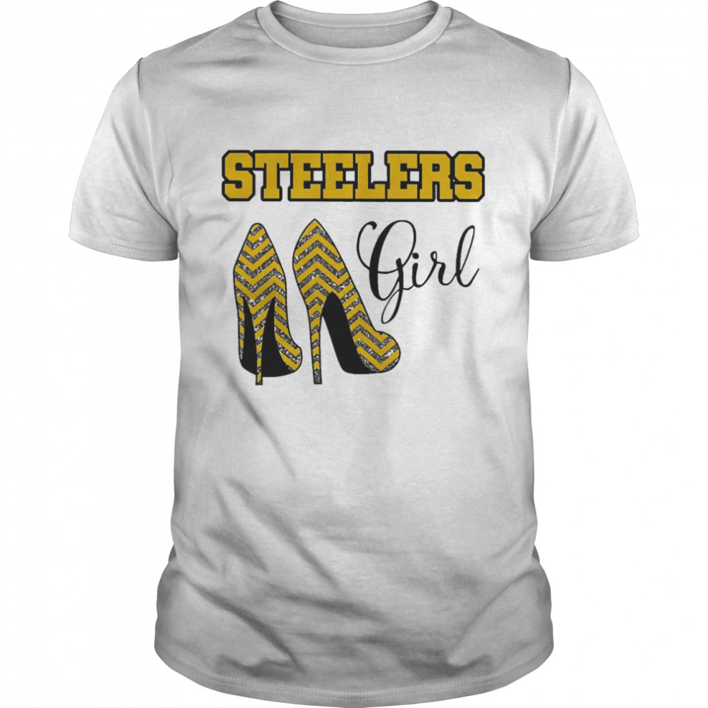 Football Cheer Gear High Heels Steelers Girl Shirt