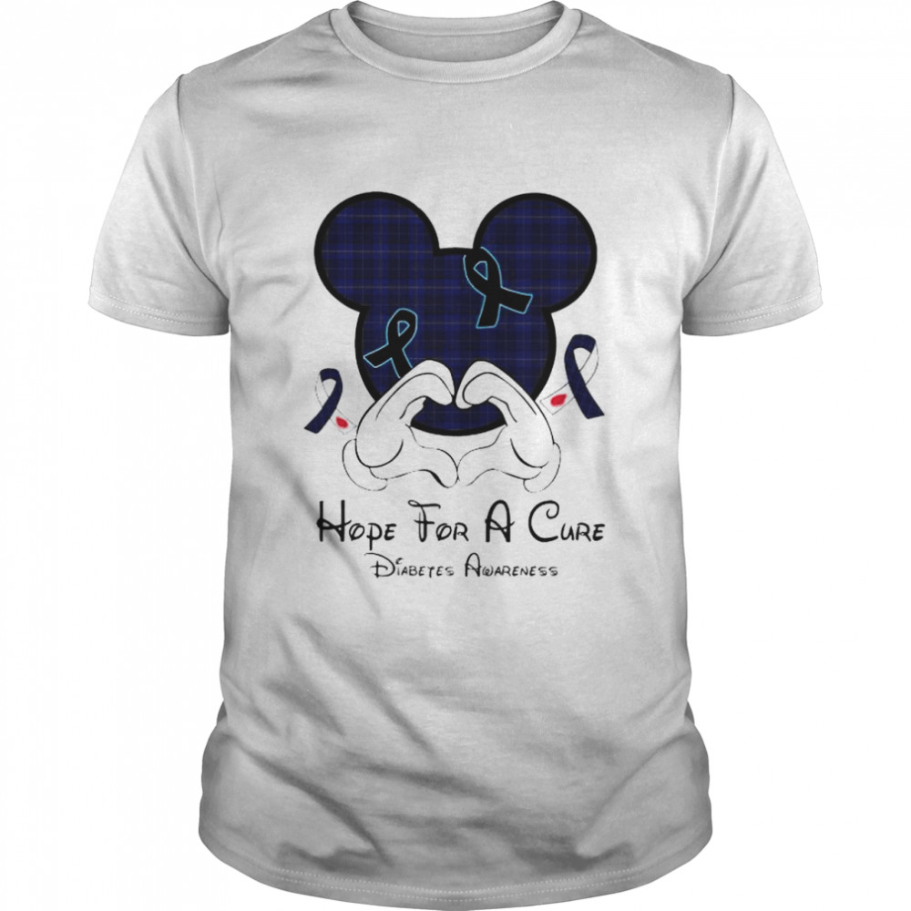 Mickey hope for a cure Diabetes Awareness shirt