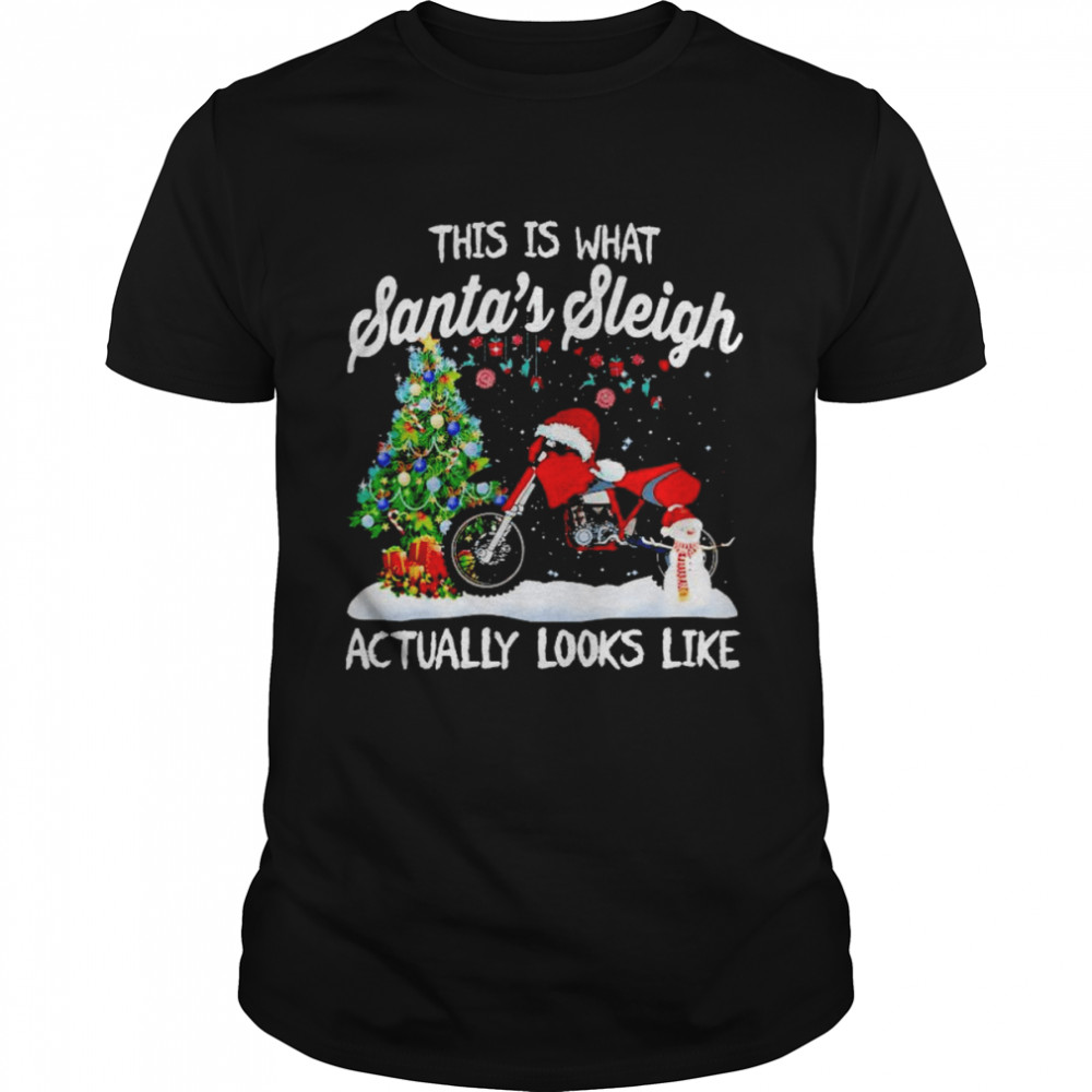 Motocross this is what Santa’s sleigh actually looks like Christmas shirt