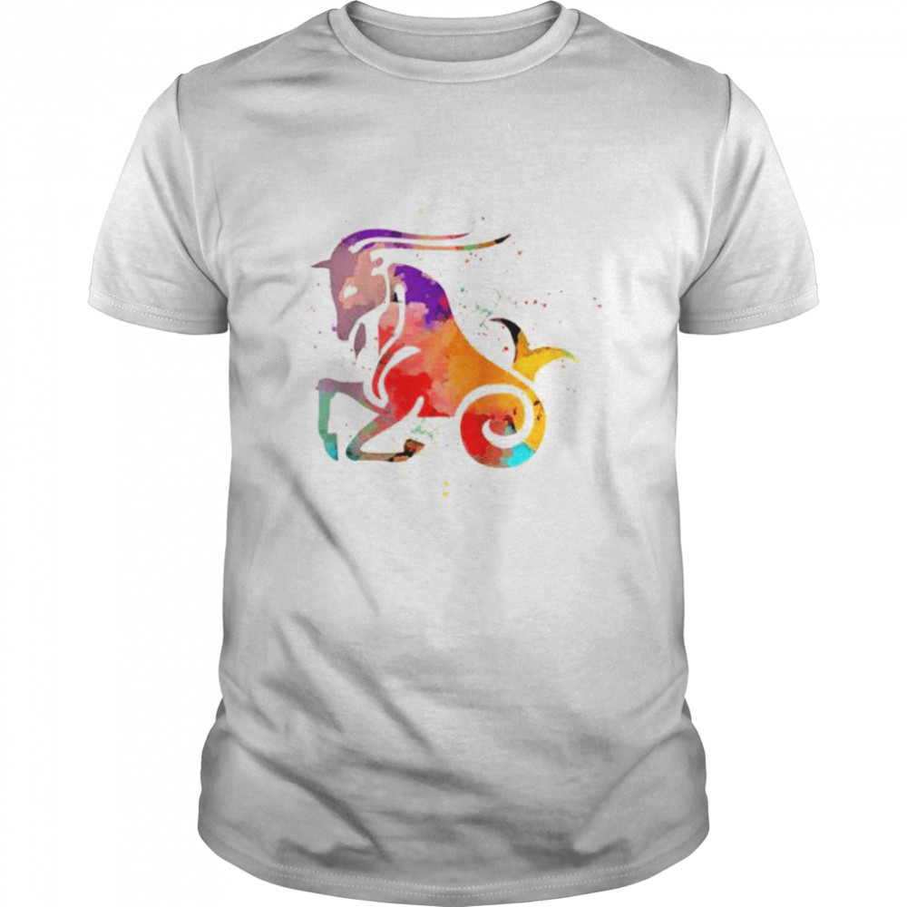 Zodiac for Capricorn Goat Artwork Horoscope Astrology Shirt