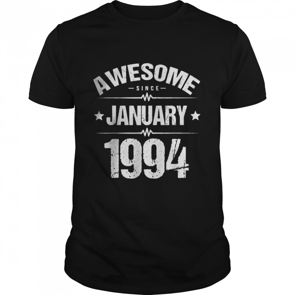 Awesome Since January 1994 28 Years Old 28th Birthday T-Shirt